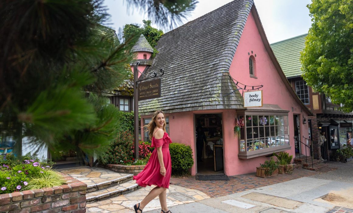 The pink cottage of Body Frenzy in Downtown Carmel by the Sea.