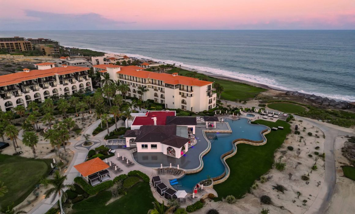 An overhead short of Secrets Puerto Los Cabos, a resort in Los Cabos.