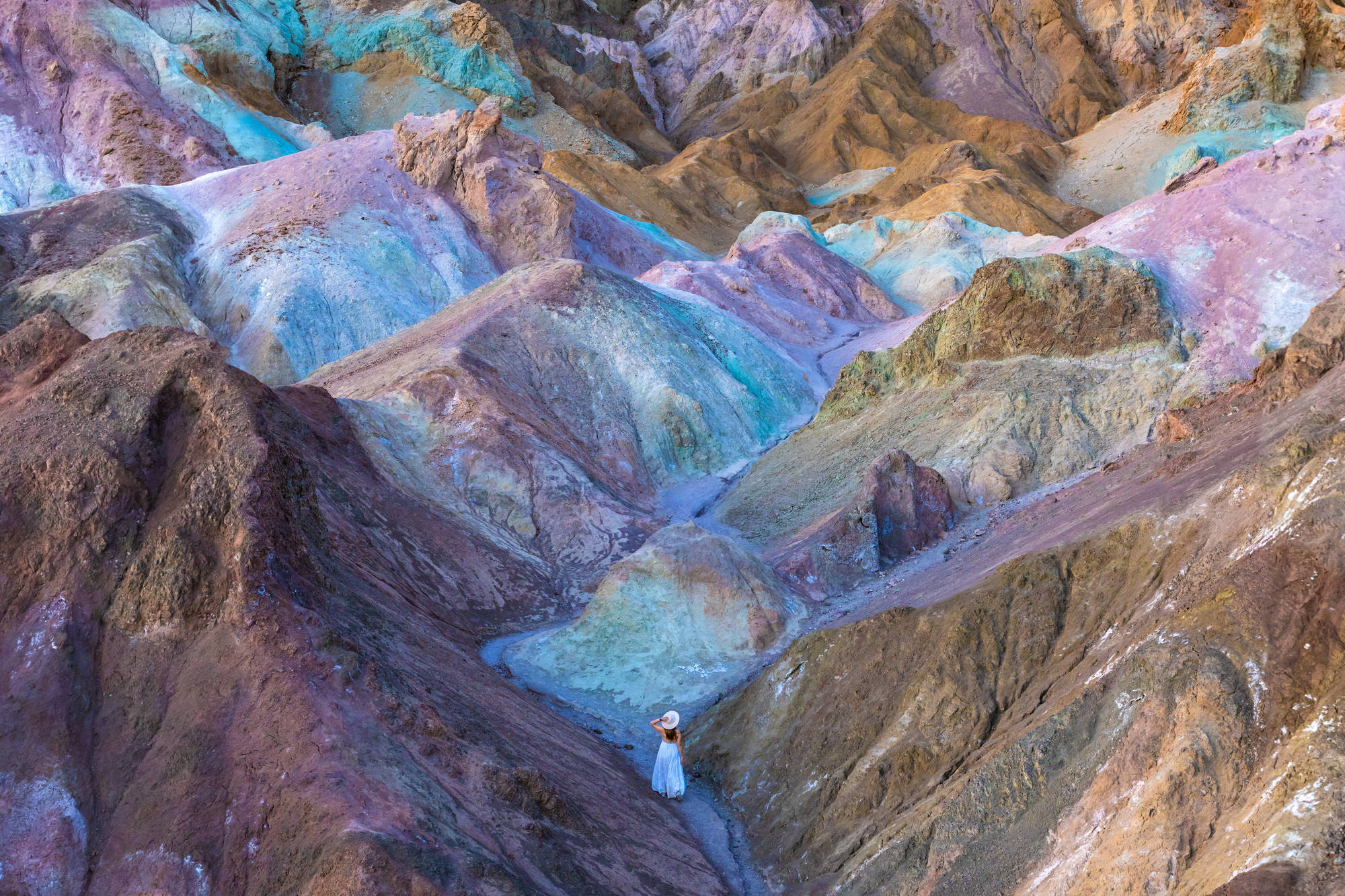 Colorful hills of Artists Palette in Death Valley National Park, California